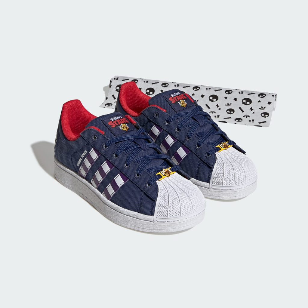 Adidas Kids' ADIDAS BRAWL STARS SUPERSTAR II SHOES - Dark Blue / Violet / Cloud White - Image 8