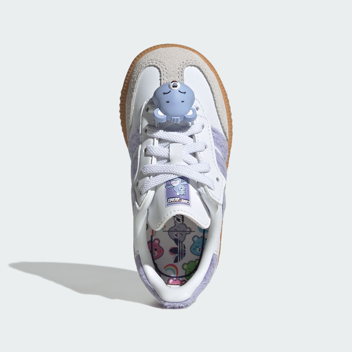 Adidas Kids' ADIDAS CARE BEARS SAMBA OG COMFORT CLOSURE ELASTIC LACE SHOES - Light Purple / Cloud White / Blue Dawn - Image 4