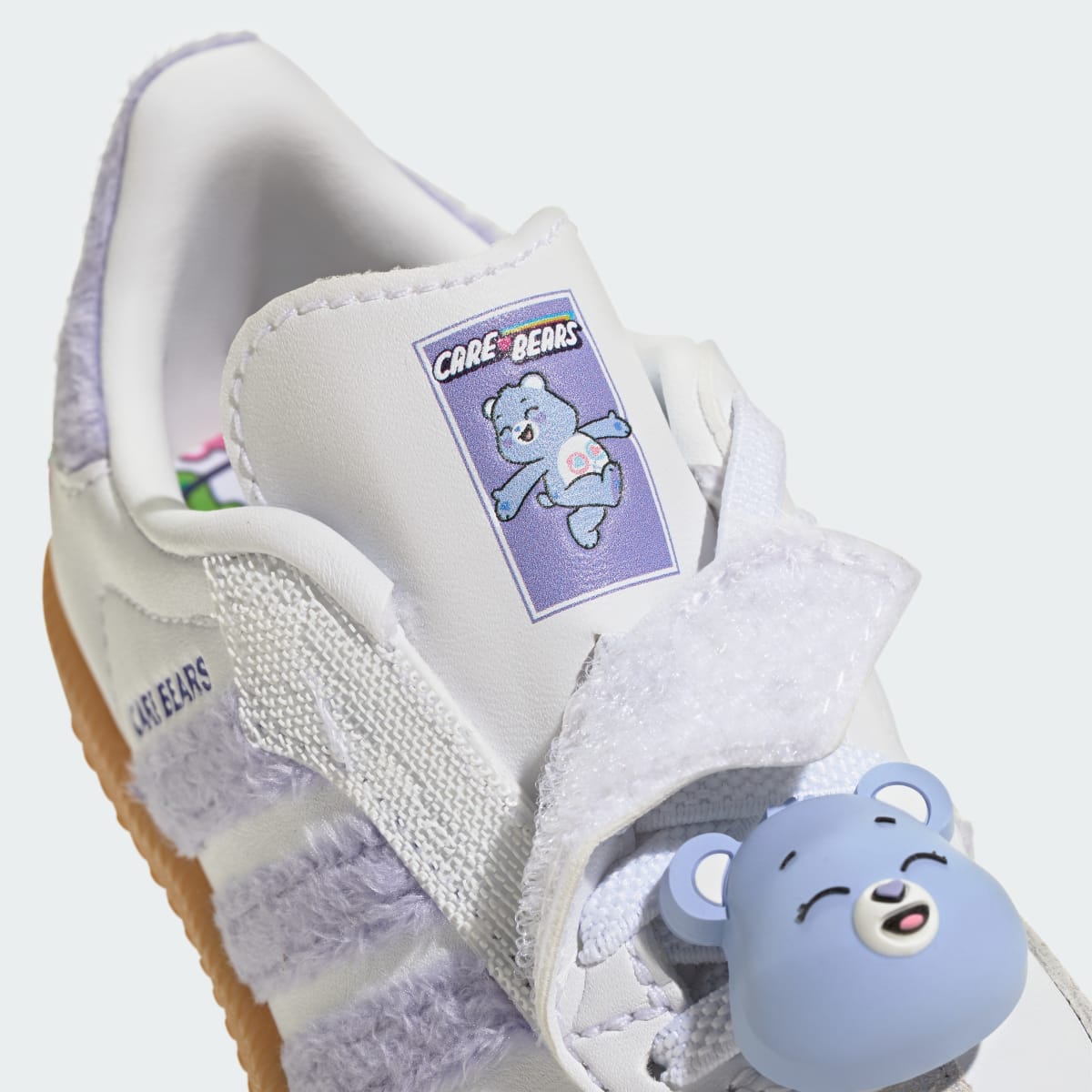 Adidas Kids' ADIDAS CARE BEARS SAMBA OG COMFORT CLOSURE ELASTIC LACE SHOES - Light Purple / Cloud White / Blue Dawn - Image 13