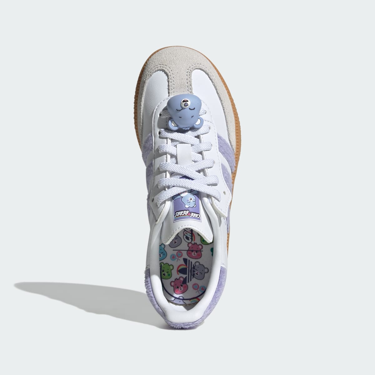 Adidas Kids' ADIDAS CARE BEARS SAMBA OG COMFORT CLOSURE ELASTIC LACE SHOES - Light Purple / Cloud White / Blue Dawn - Image 2