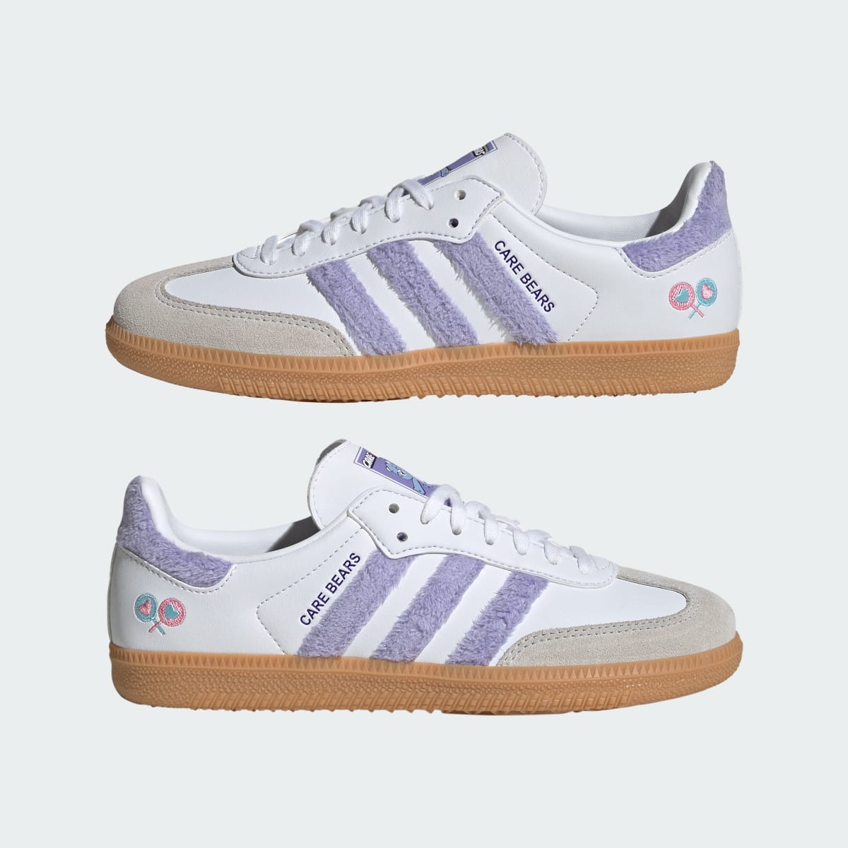 Adidas Kids' ADIDAS CARE BEARS SAMBA OG SHOES - Light Purple / Cloud White / Blue Dawn - Image 7