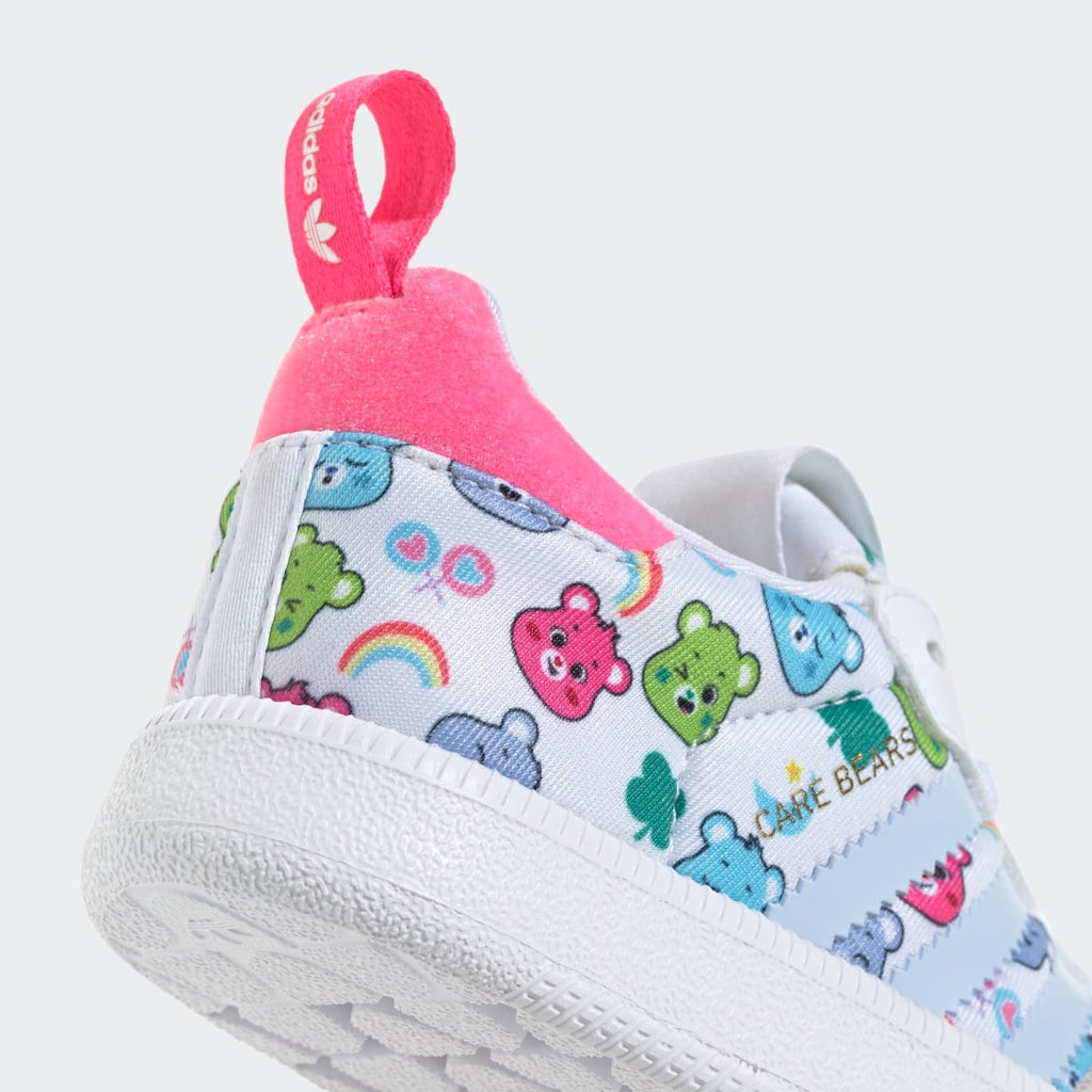 Adidas Kids' ADIDAS CARE BEARS SAMBA QUICKON SHOES - Cloud White / Crystal Sky / Crystal White - Image 9