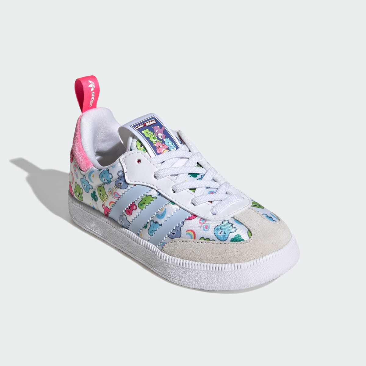Adidas Kids' ADIDAS CARE BEARS SAMBA QUICKON SHOES - Cloud White / Crystal Sky / Crystal White - Image 4
