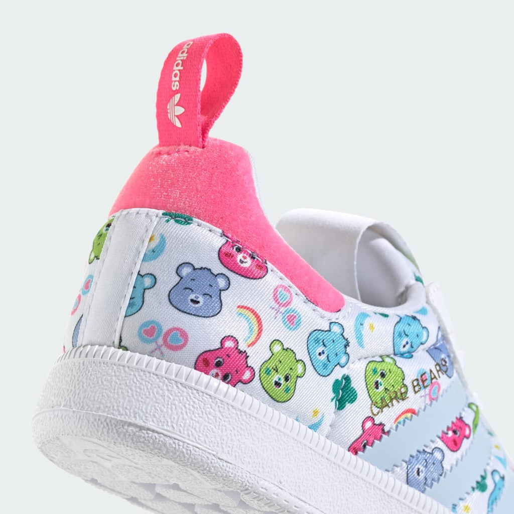 Adidas Kids' ADIDAS CARE BEARS SAMBA QUICKON SHOES - Cloud White / Crystal Sky / Crystal White - Image 9