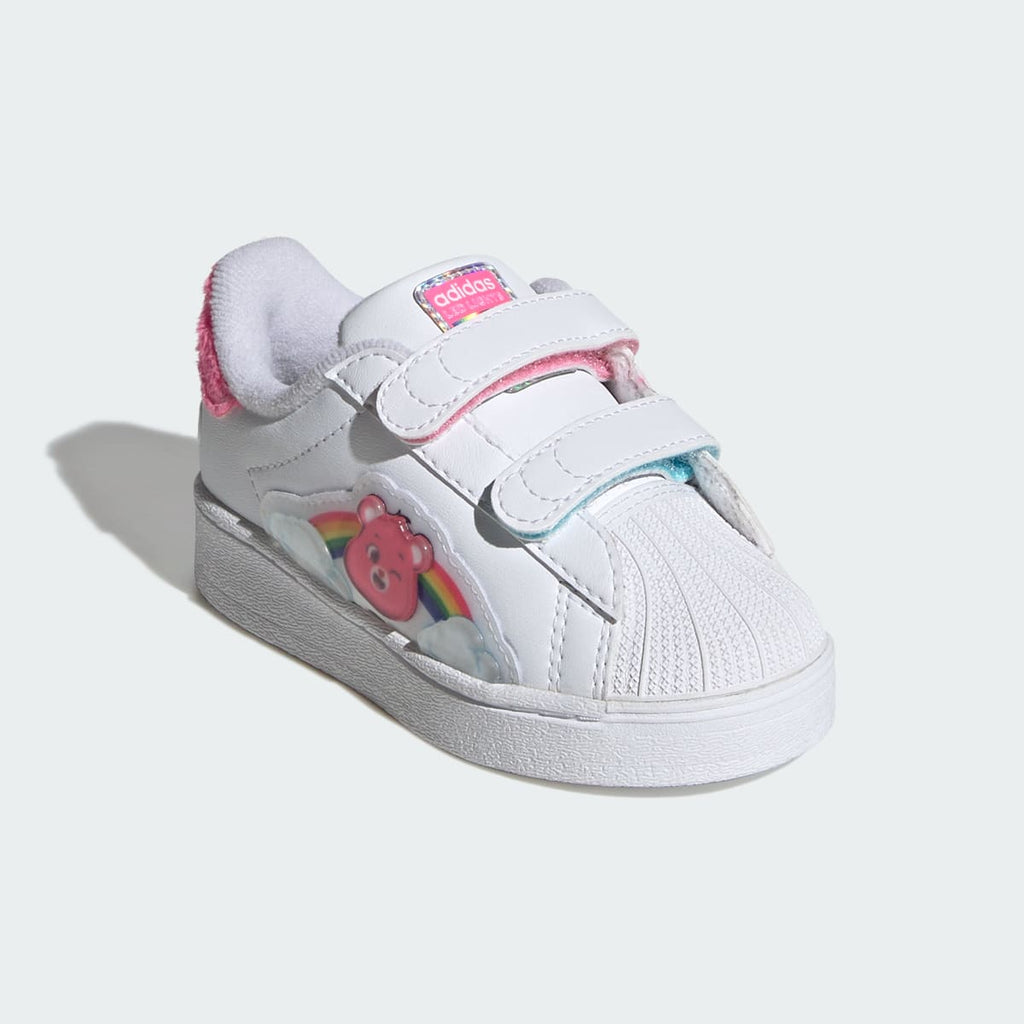 Adidas Kids' ADIDAS CARE BEARS SUPERSTAR LED LIGHTS COMFORT CLOSURE SHOES - Cloud White / Lucid Pink / Bliss Pink - Image 8