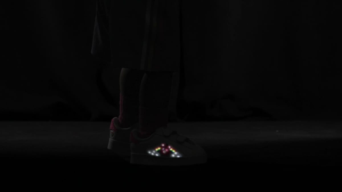 Adidas Kids' ADIDAS CARE BEARS SUPERSTAR LED LIGHTS COMFORT CLOSURE SHOES - Cloud White / Lucid Pink / Bliss Pink - Image 2