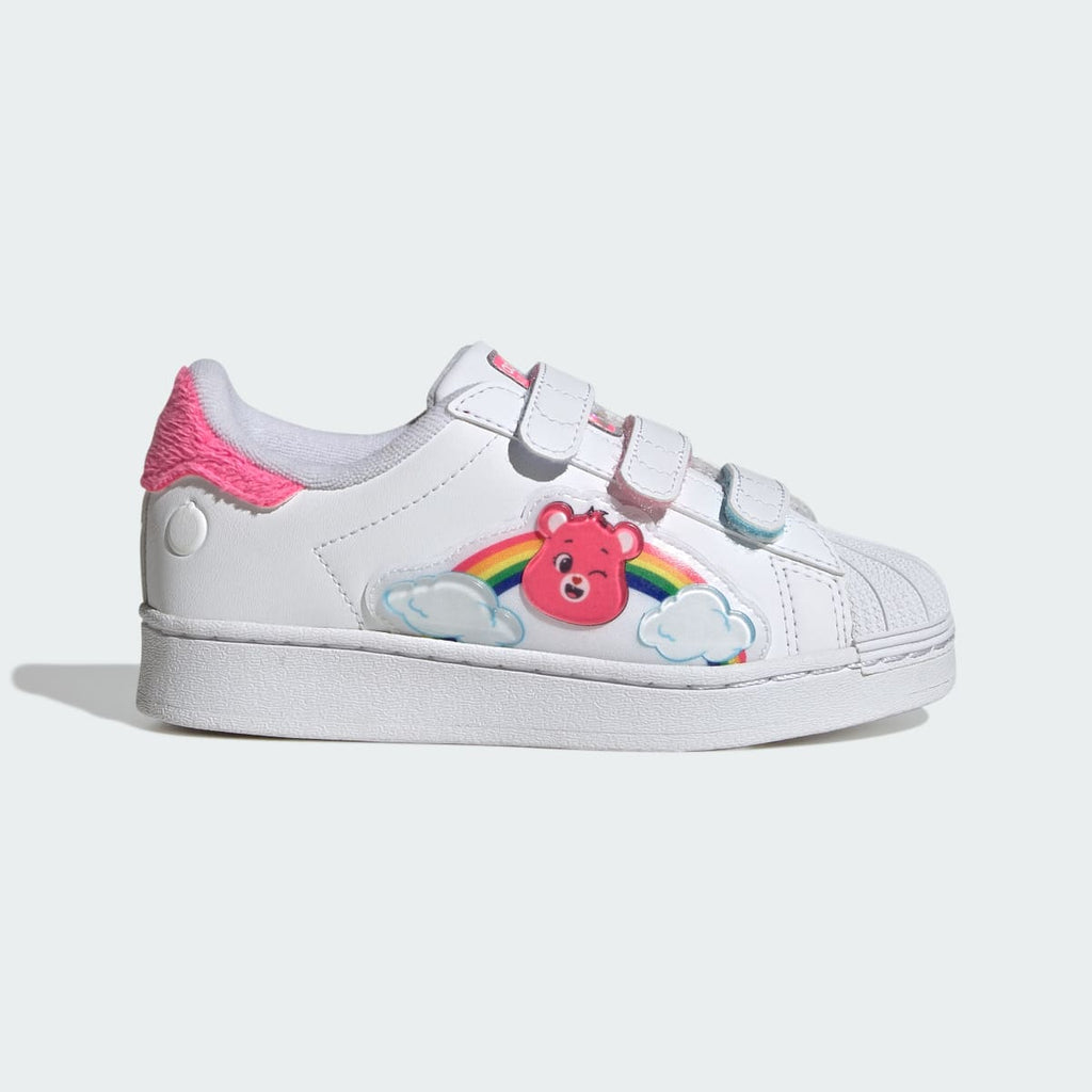Adidas Kids' ADIDAS CARE BEARS SUPERSTAR LED LIGHTS COMFORT CLOSURE SHOES - Cloud White / Lucid Pink / Bliss Pink - Image 1