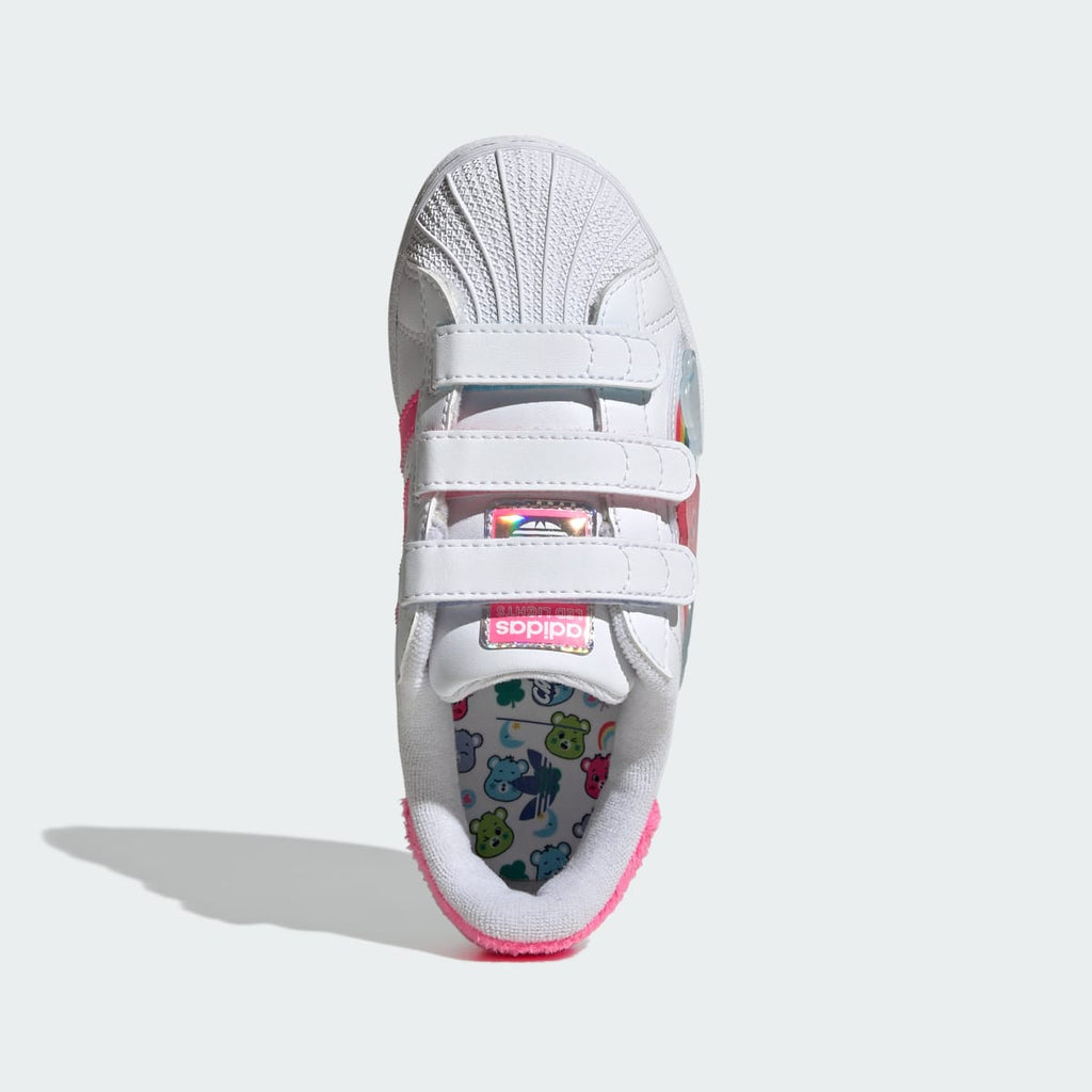 Adidas Kids' ADIDAS CARE BEARS SUPERSTAR LED LIGHTS COMFORT CLOSURE SHOES - Cloud White / Lucid Pink / Bliss Pink - Image 4