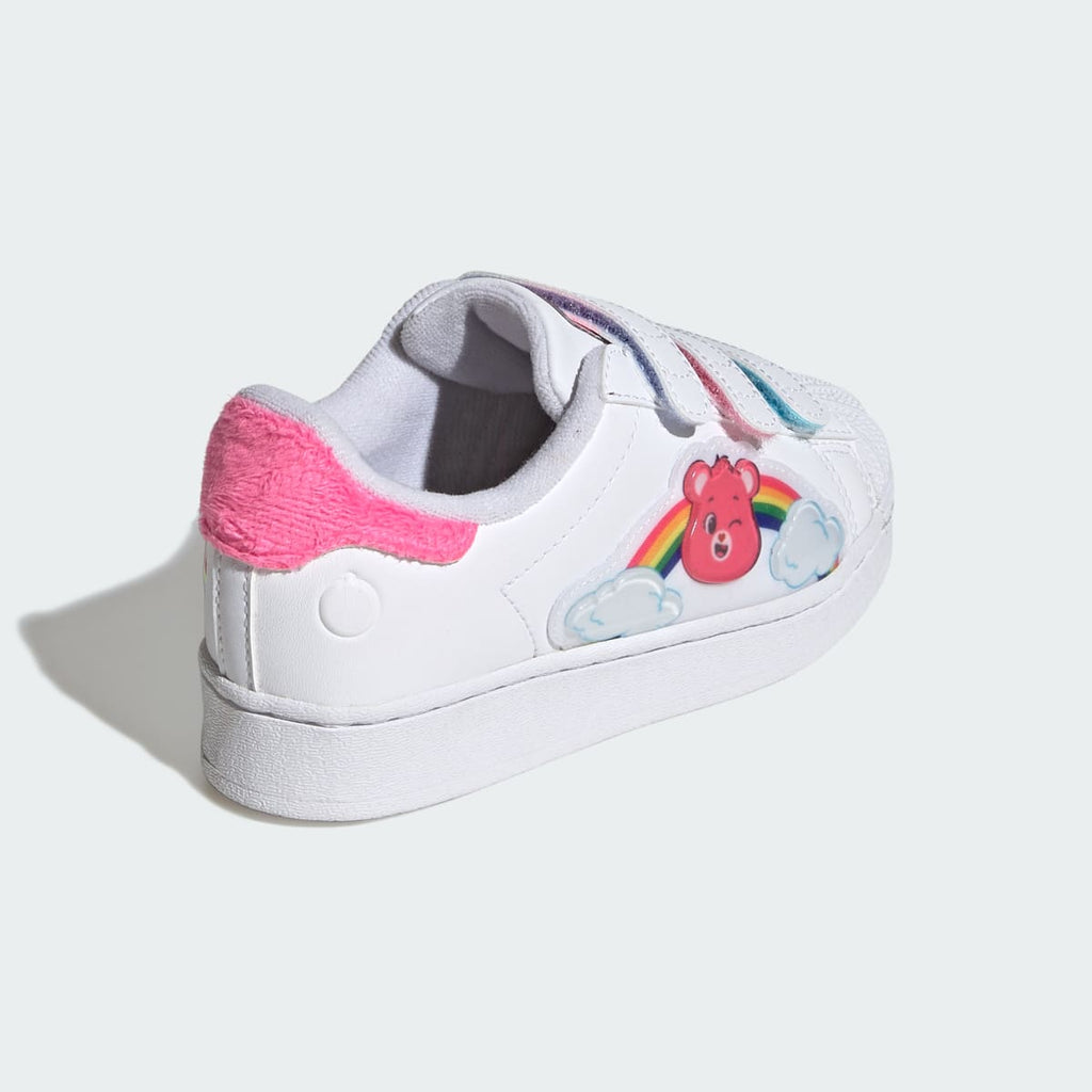 Adidas Kids' ADIDAS CARE BEARS SUPERSTAR LED LIGHTS COMFORT CLOSURE SHOES - Cloud White / Lucid Pink / Bliss Pink - Image 7