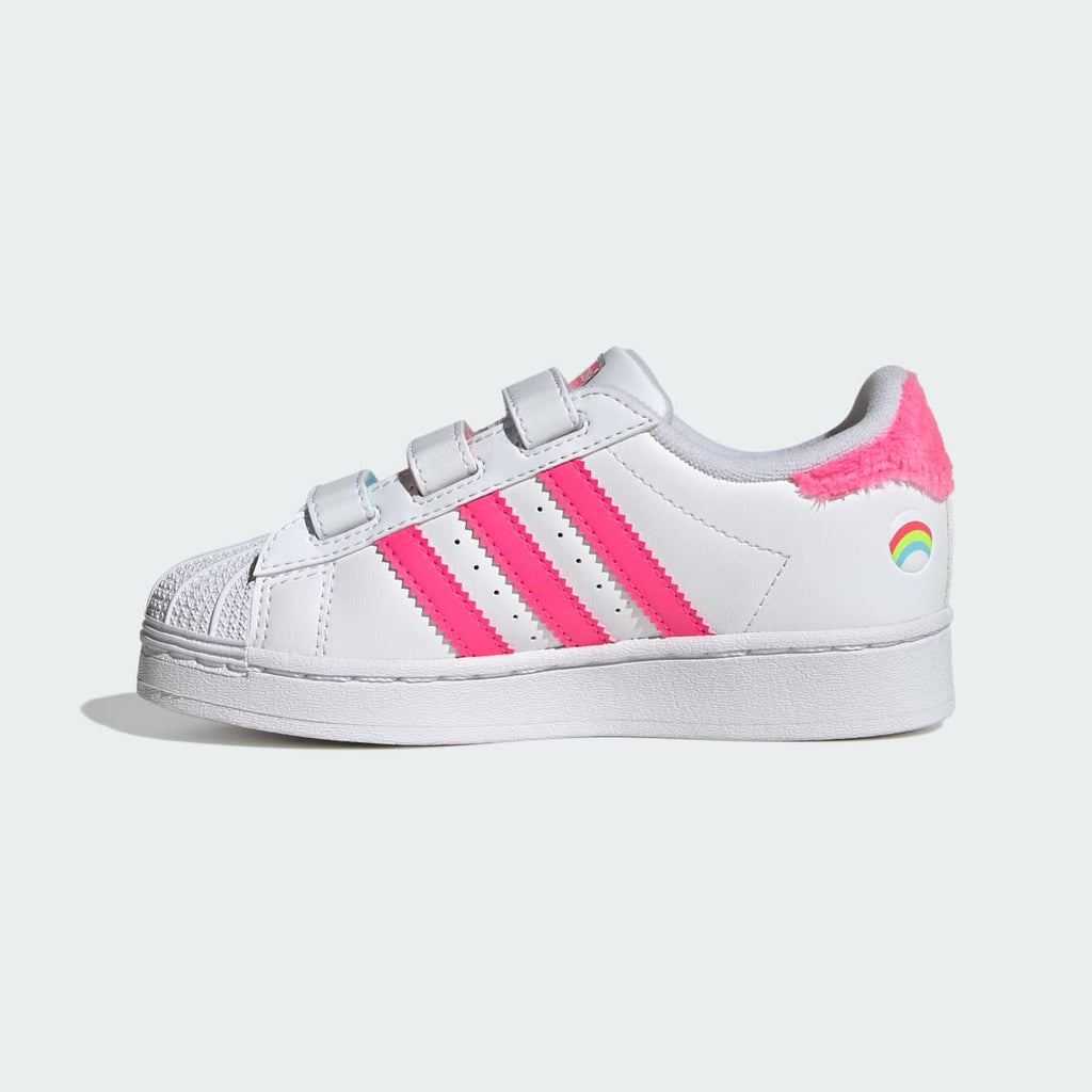 Adidas Kids' ADIDAS CARE BEARS SUPERSTAR LED LIGHTS COMFORT CLOSURE SHOES - Cloud White / Lucid Pink / Bliss Pink - Image 8