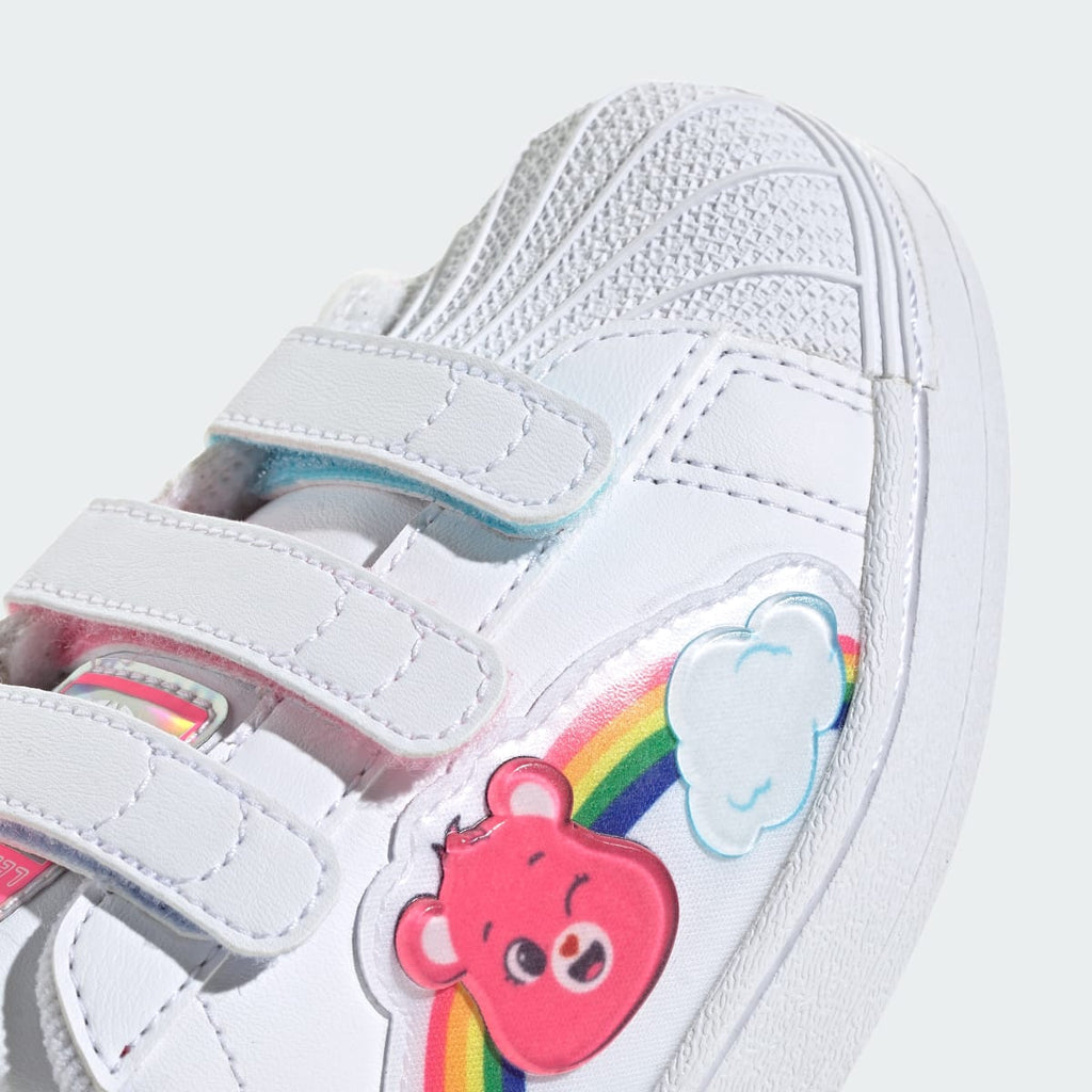 Adidas Kids' ADIDAS CARE BEARS SUPERSTAR LED LIGHTS COMFORT CLOSURE SHOES - Cloud White / Lucid Pink / Bliss Pink - Image 11
