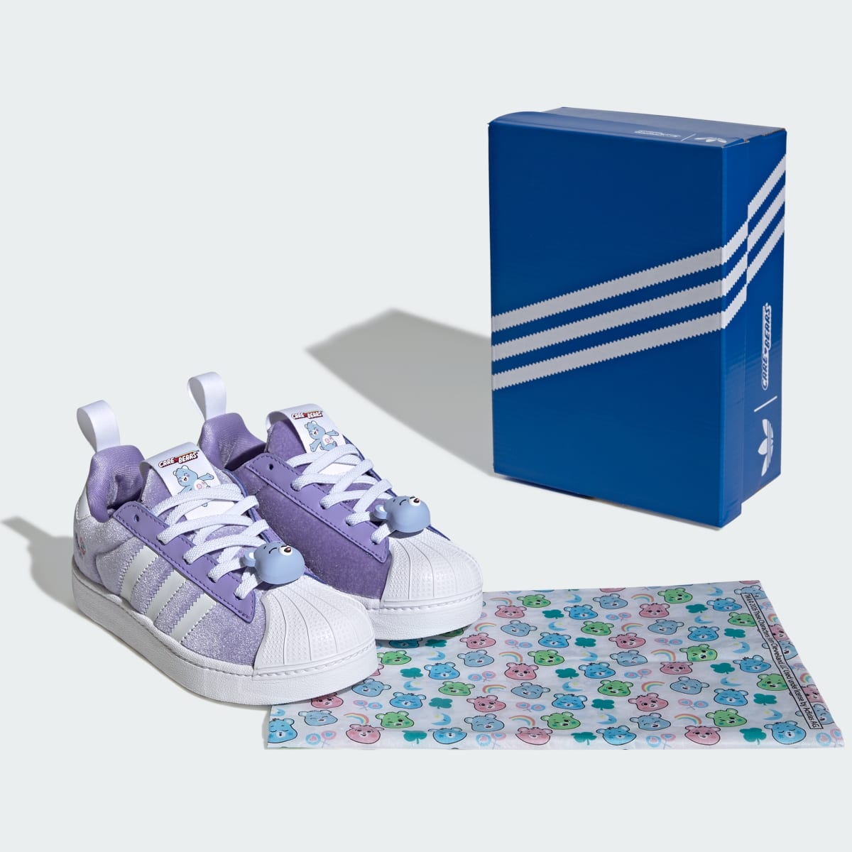 Adidas Kids' ADIDAS CARE BEARS SUPERSTAR QUICKON SHOES - Light Purple / Cloud White / Core Black - Image 7
