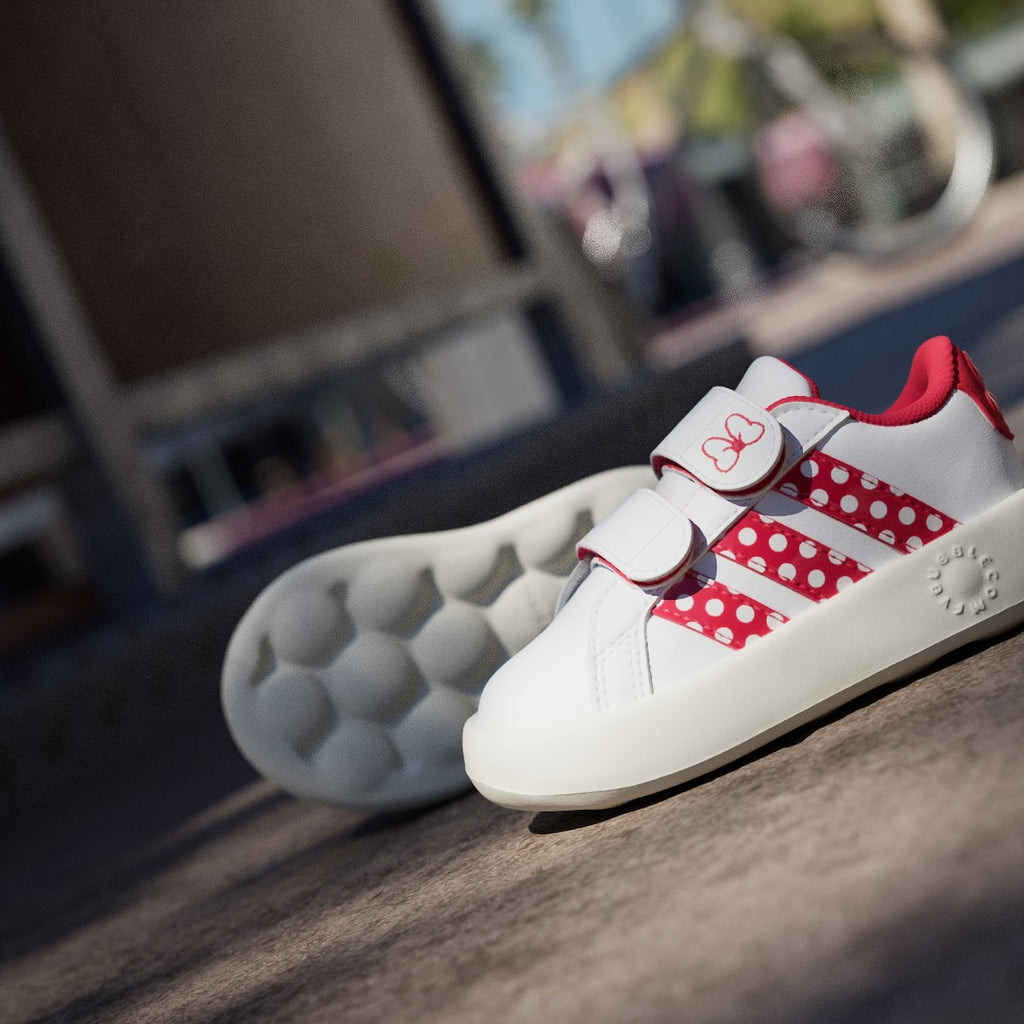 Adidas Kids' ADIDAS DISNEY MINNIE MOUSE GRAND COURT SHOES INFANTS - Cloud White / Pure Ruby / Off White - Image 10