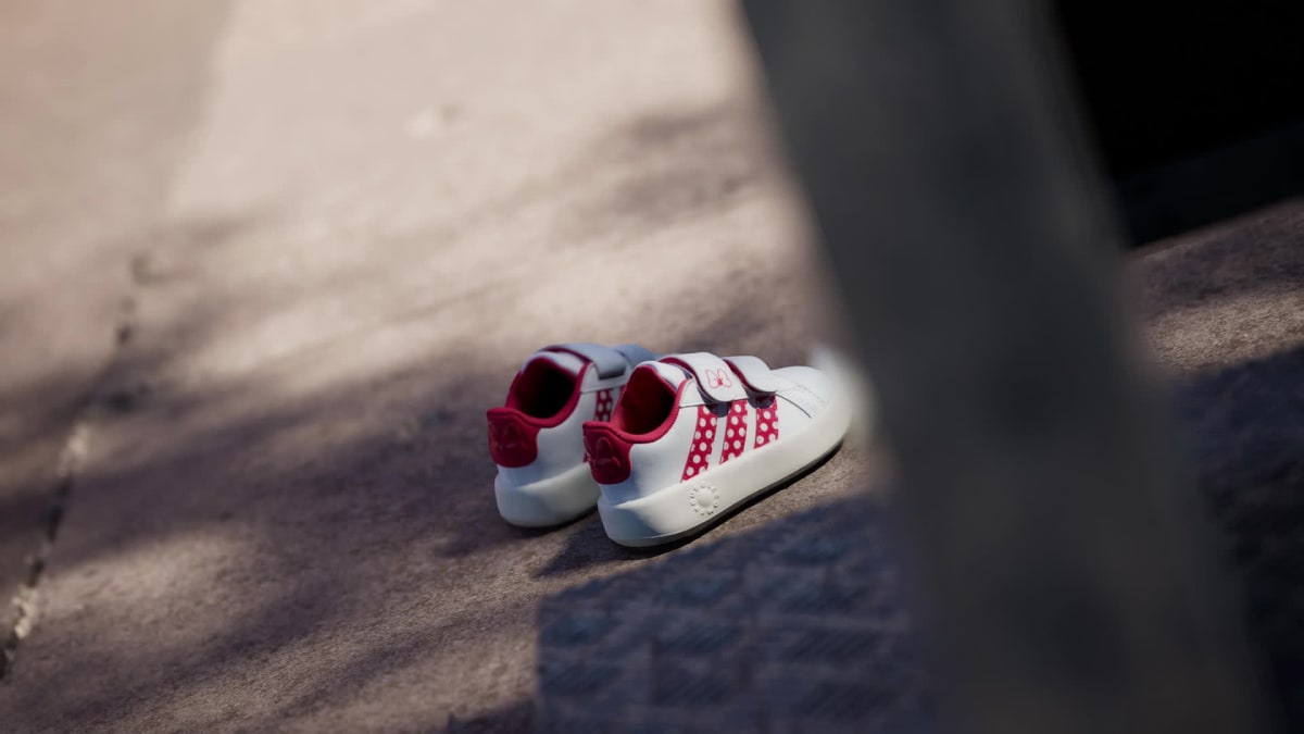 Adidas Kids' ADIDAS DISNEY MINNIE MOUSE GRAND COURT SHOES INFANTS - Cloud White / Pure Ruby / Off White - Image 2