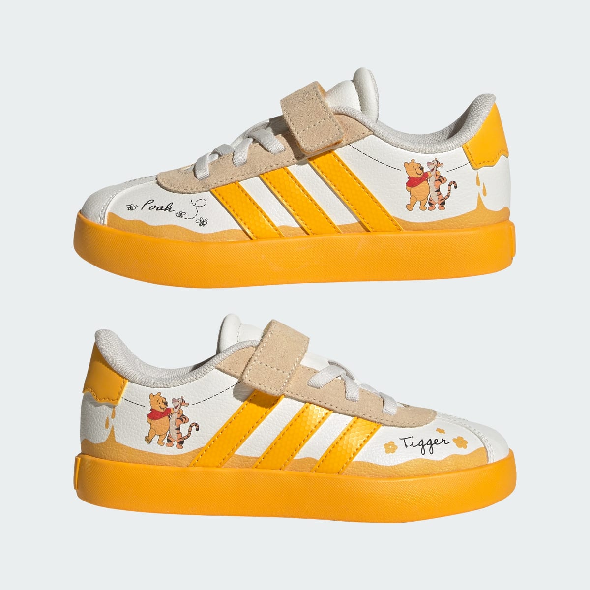 Adidas Kids' ADIDAS DISNEY VL COURT 3.0 SHOES CHILDREN - Off White / Crew Yellow / Core Black - Image 7