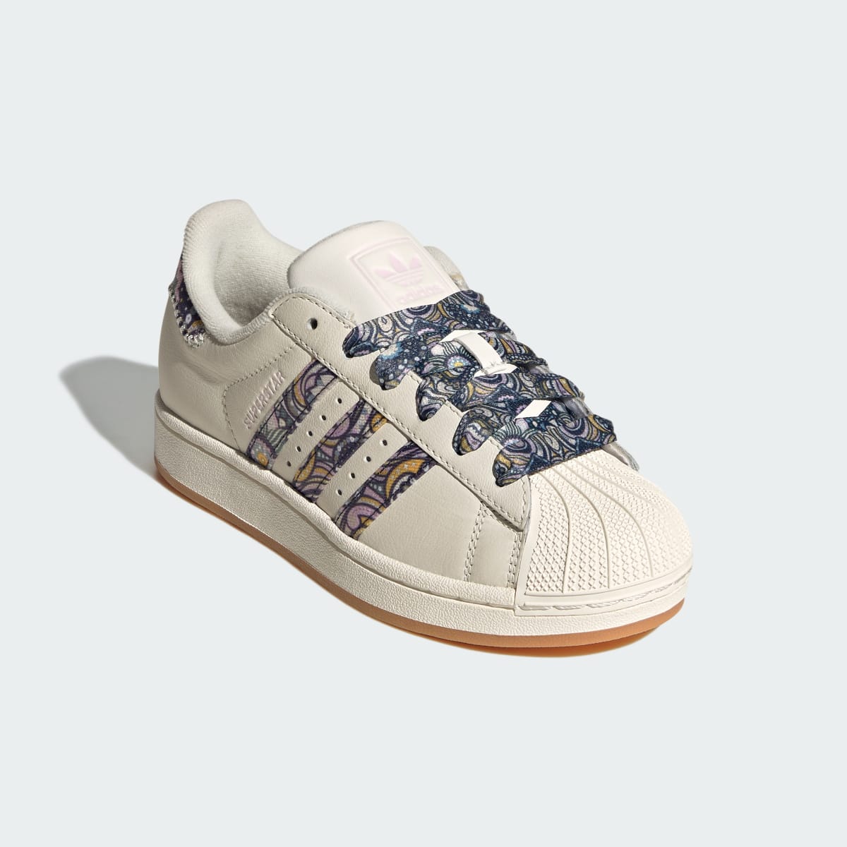 Adidas Kids' ADIDAS LIBERTY LONDON SUPERSTAR II SHOES - Core White / Orchid Fusion / Gum - Image 5