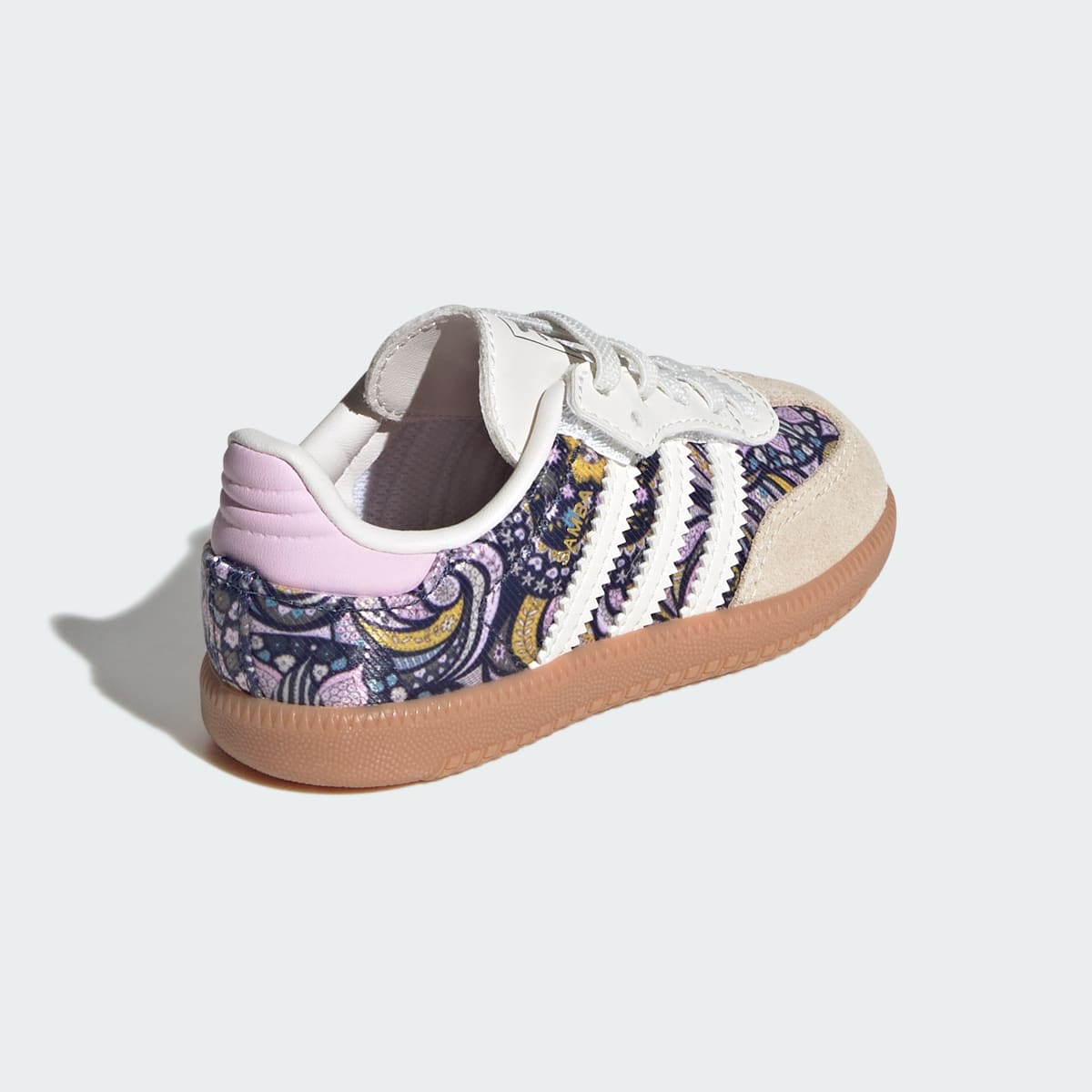 Adidas Kids' ADIDAS LIBERTY SAMBA OG COMFORT CLOSURE ELASTIC LACE SHOES - Core White / Orchid Fusion / Gum - Image 8