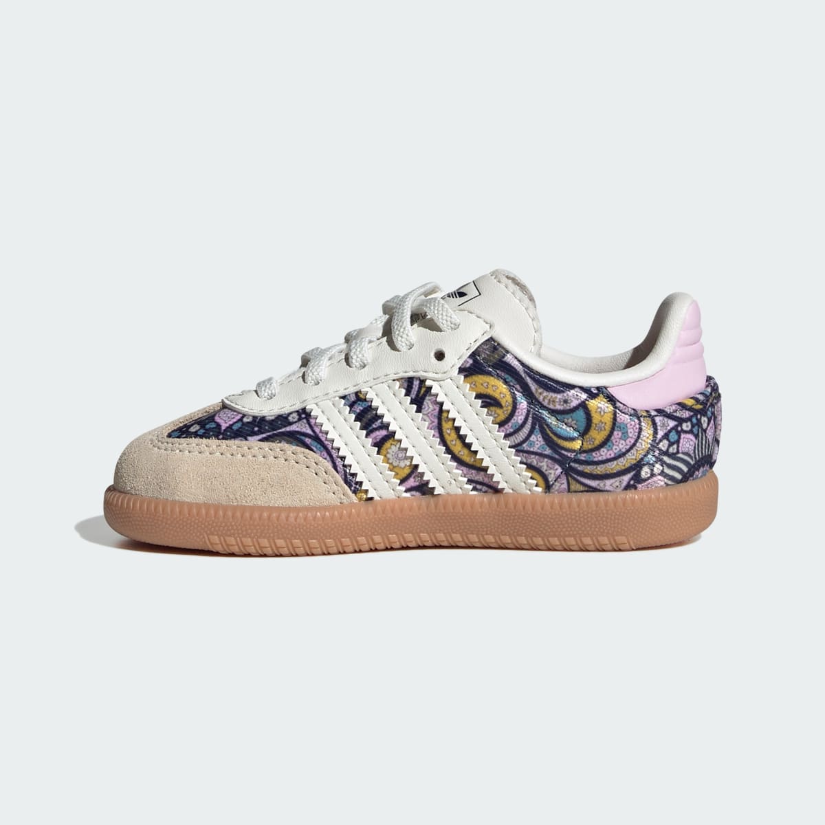 Adidas Kids' ADIDAS LIBERTY SAMBA OG COMFORT CLOSURE ELASTIC LACE SHOES - Core White / Orchid Fusion / Gum - Image 9