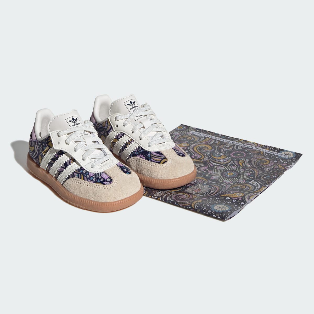 Adidas Kids' ADIDAS LIBERTY SAMBA OG COMFORT CLOSURE ELASTIC LACE SHOES - Core White / Orchid Fusion / Gum - Image 11