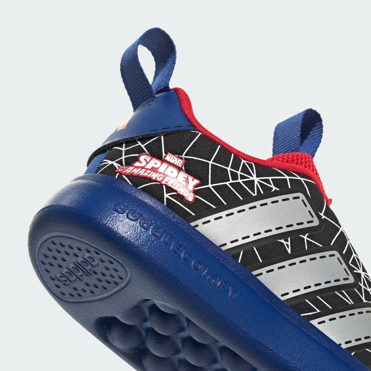 Adidas Kids' ADIDAS MARVEL SPIDER-MAN BUBBLECOMIC SHOES INFANTS - Core Black / Silver Metallic / Royal Blue - Image 7