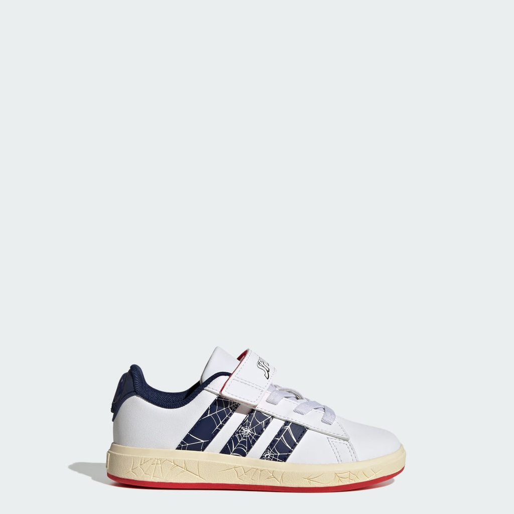 Adidas Kids' ADIDAS MARVEL SPIDER-MAN GRAND COURT SHOES KIDS - Cloud White / Dark Blue / Warm Vanilla - Image 1
