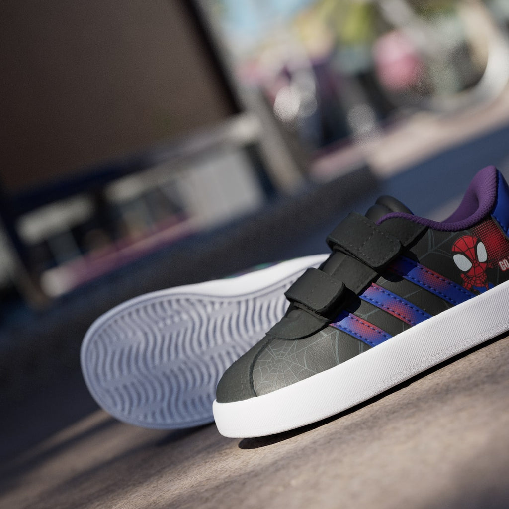 Adidas Kids' ADIDAS MARVEL SPIDER-MAN VL COURT 3.0 SHOES INFANTS - Core Black / Royal Blue / Violet - Image 10