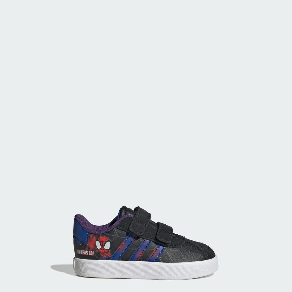 Adidas Kids' ADIDAS MARVEL SPIDER-MAN VL COURT 3.0 SHOES INFANTS - Core Black / Royal Blue / Violet - Image 1