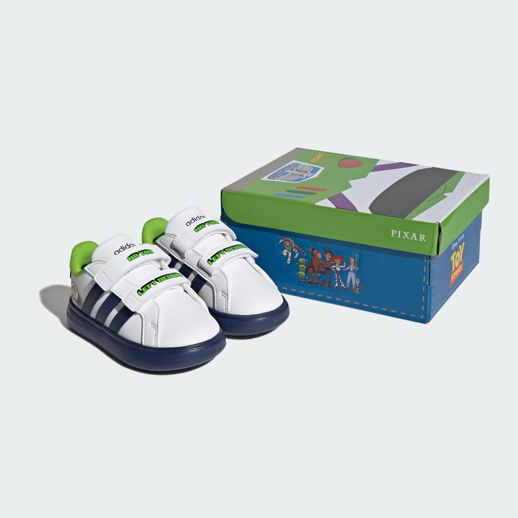 Adidas Kids' ADIDAS PIXAR TOY STORY GRAND COURT 3.0 BUBBLE SHOES INFANTS - Cloud White / Dark Blue / Off White - Image 10