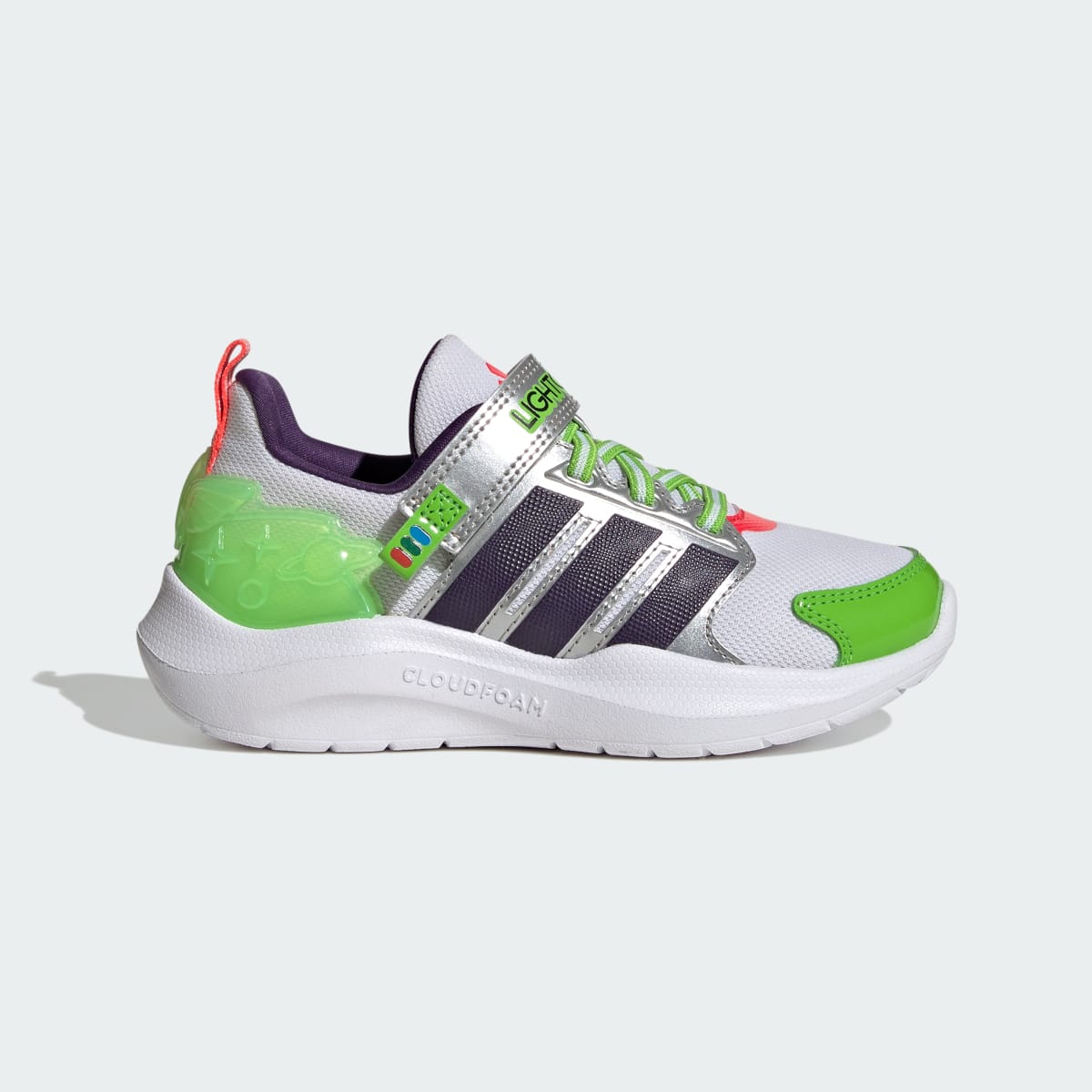 Adidas Kids' ADIDAS PIXAR TOY STORY LIGHTORAMA RUNNER SHOES CHILDREN - Cloud White / Violet / Lucid Red - Image 1