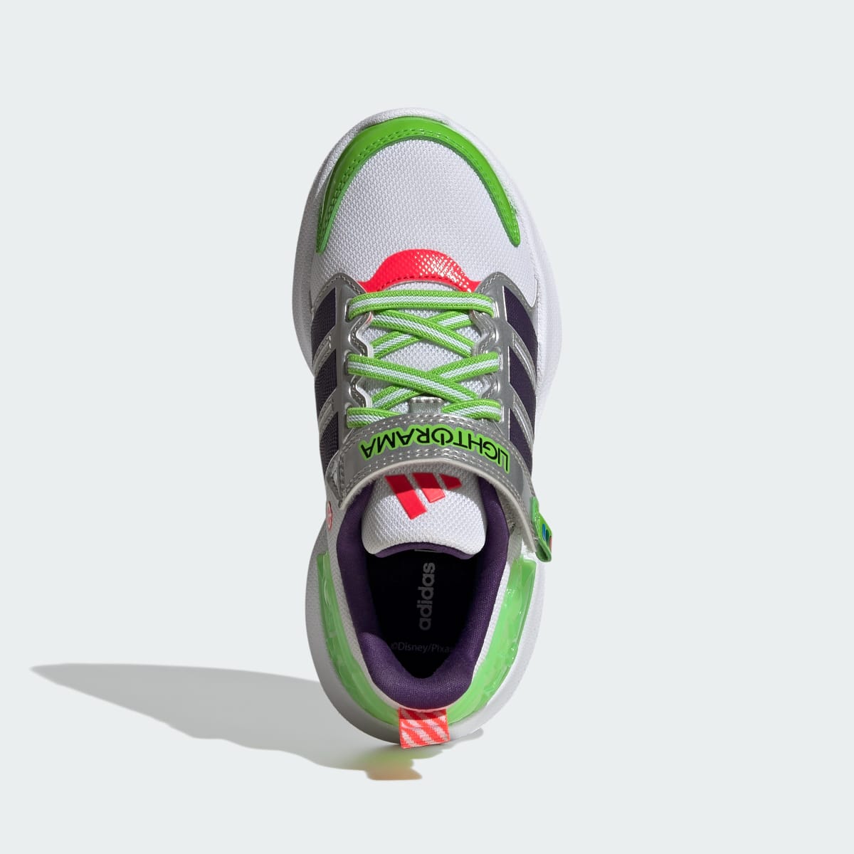 Adidas Kids' ADIDAS PIXAR TOY STORY LIGHTORAMA RUNNER SHOES CHILDREN - Cloud White / Violet / Lucid Red - Image 3