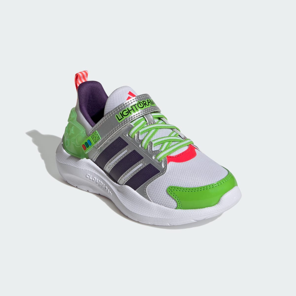 Adidas Kids' ADIDAS PIXAR TOY STORY LIGHTORAMA RUNNER SHOES CHILDREN - Cloud White / Violet / Lucid Red - Image 5