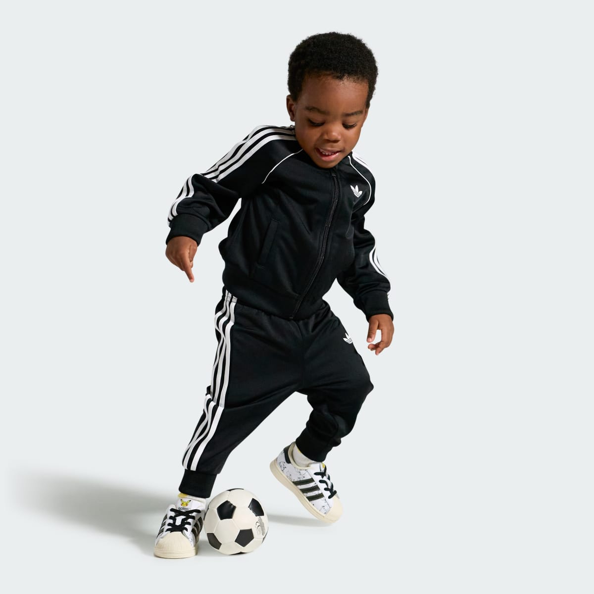 Adidas Kids' ADIDAS Pokémon SUPERSTAR II ELASTIC LACE SHOES - Cloud White / Core Black / Gold Metallic - Image 3
