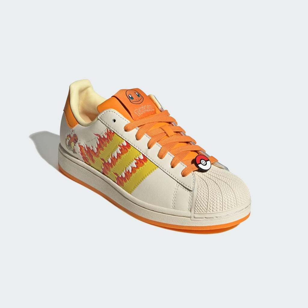 Adidas Men's ADIDAS Pokémon SUPERSTAR II SHOES - Cream White / Shock Yellow / Bright Orange - Image 4