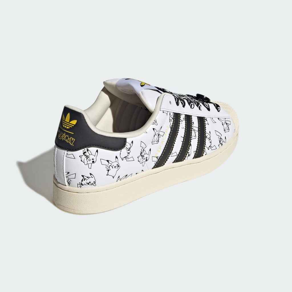 Adidas Women's ADIDAS Pokémon SUPERSTAR II SHOES - Cloud White / Core Black / Gold Metallic - Image 5