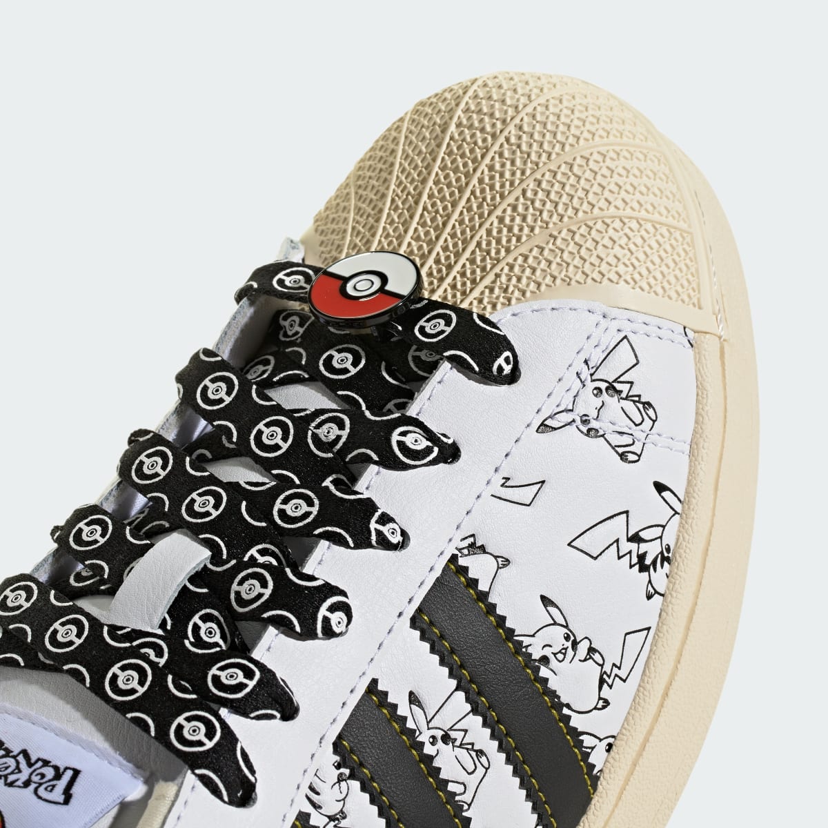 Adidas Women's ADIDAS Pokémon SUPERSTAR II SHOES - Cloud White / Core Black / Gold Metallic - Image 9