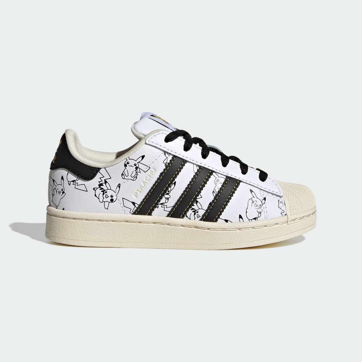 Adidas Kids' ADIDAS Pokémon SUPERSTAR II SHOES - Cloud White / Core Black / Gold Metallic - Image 1