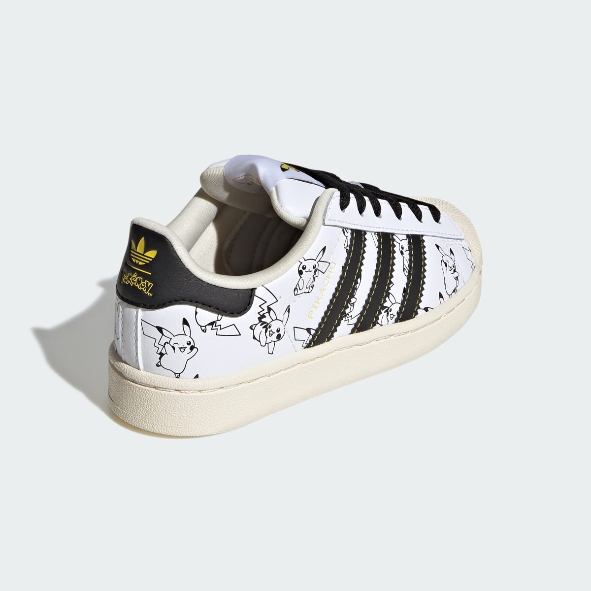 Adidas Kids' ADIDAS Pokémon SUPERSTAR II SHOES - Cloud White / Core Black / Gold Metallic - Image 5