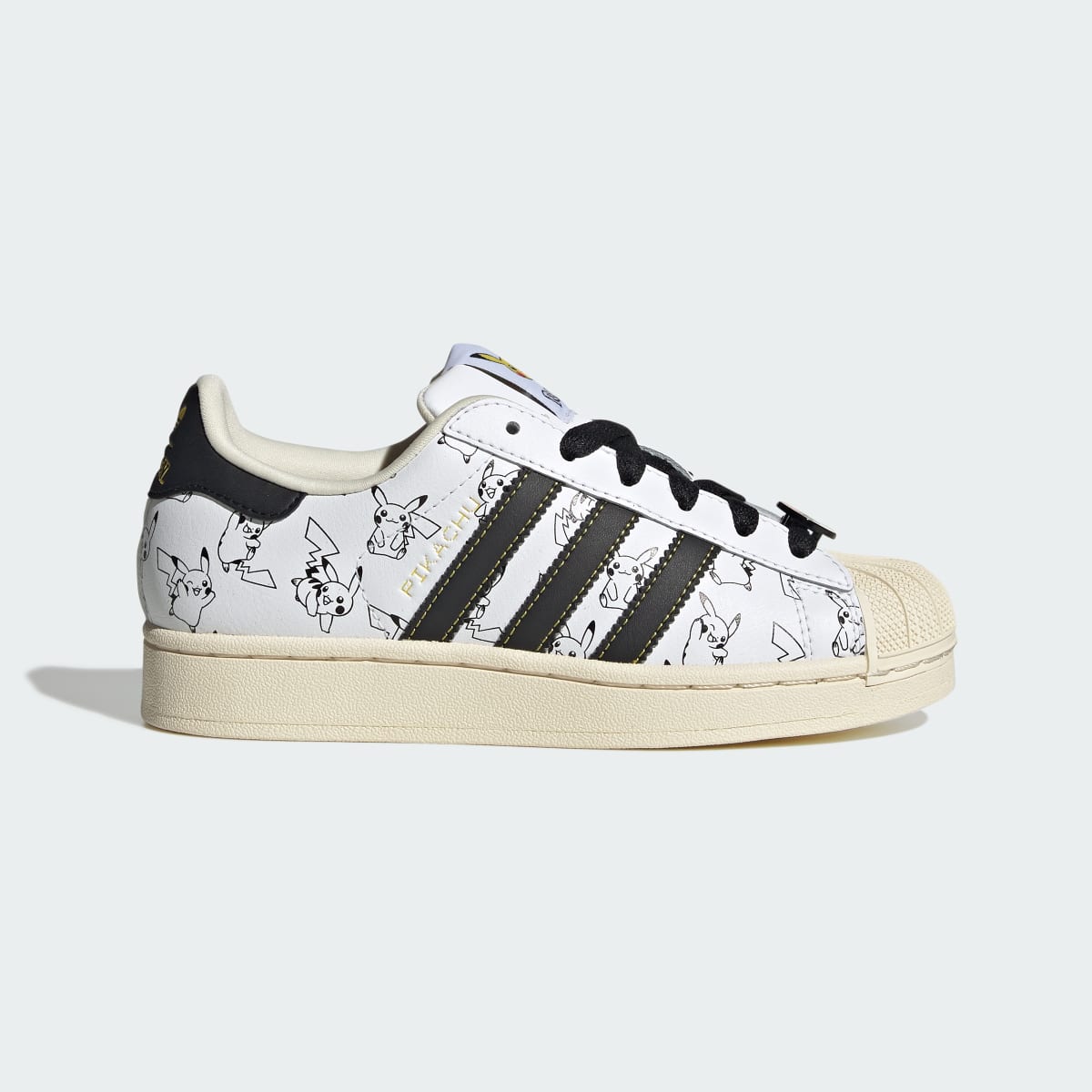Adidas Kids' ADIDAS Pokémon SUPERSTAR II SHOES - Cloud White / Core Black / Gold Metallic - Image 1