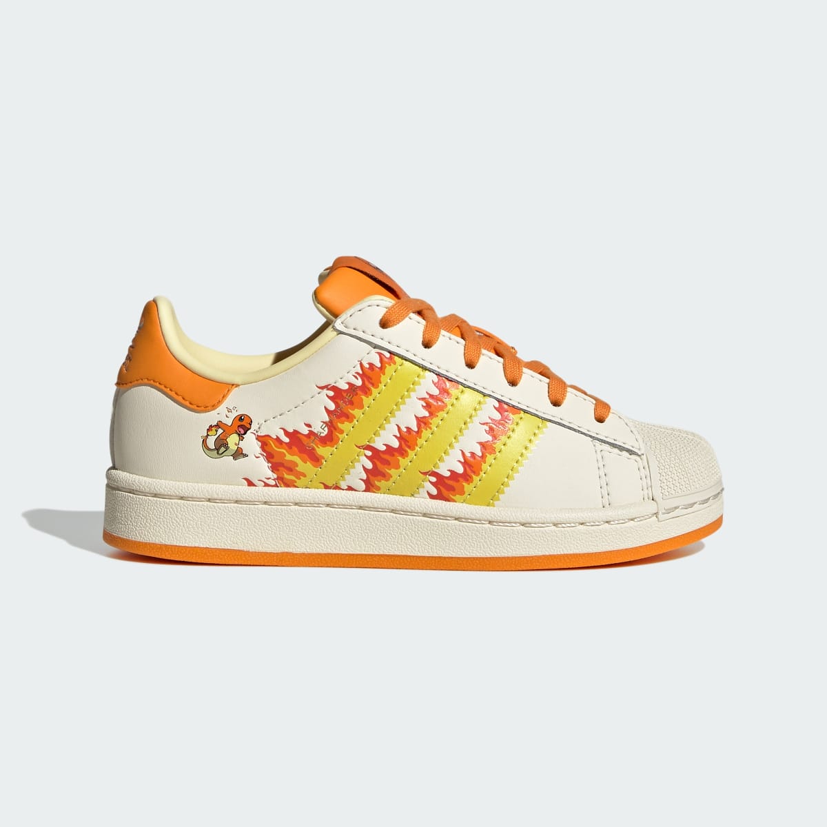 Adidas Kids' ADIDAS Pokémon SUPERSTAR II SHOES - Cream White / Shock Yellow / Bright Orange - Image 1