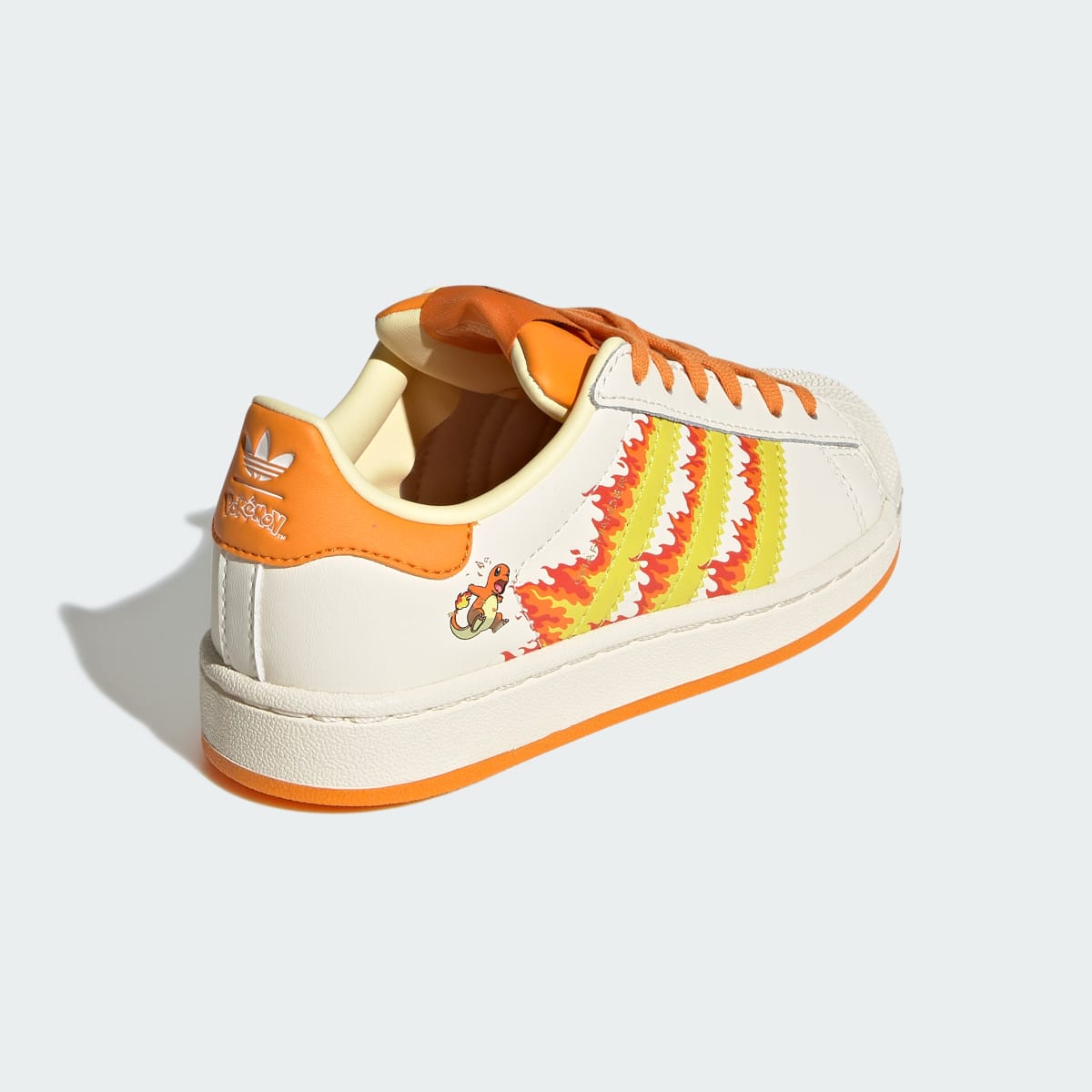 Adidas Kids' ADIDAS Pokémon SUPERSTAR II SHOES - Cream White / Shock Yellow / Bright Orange - Image 5