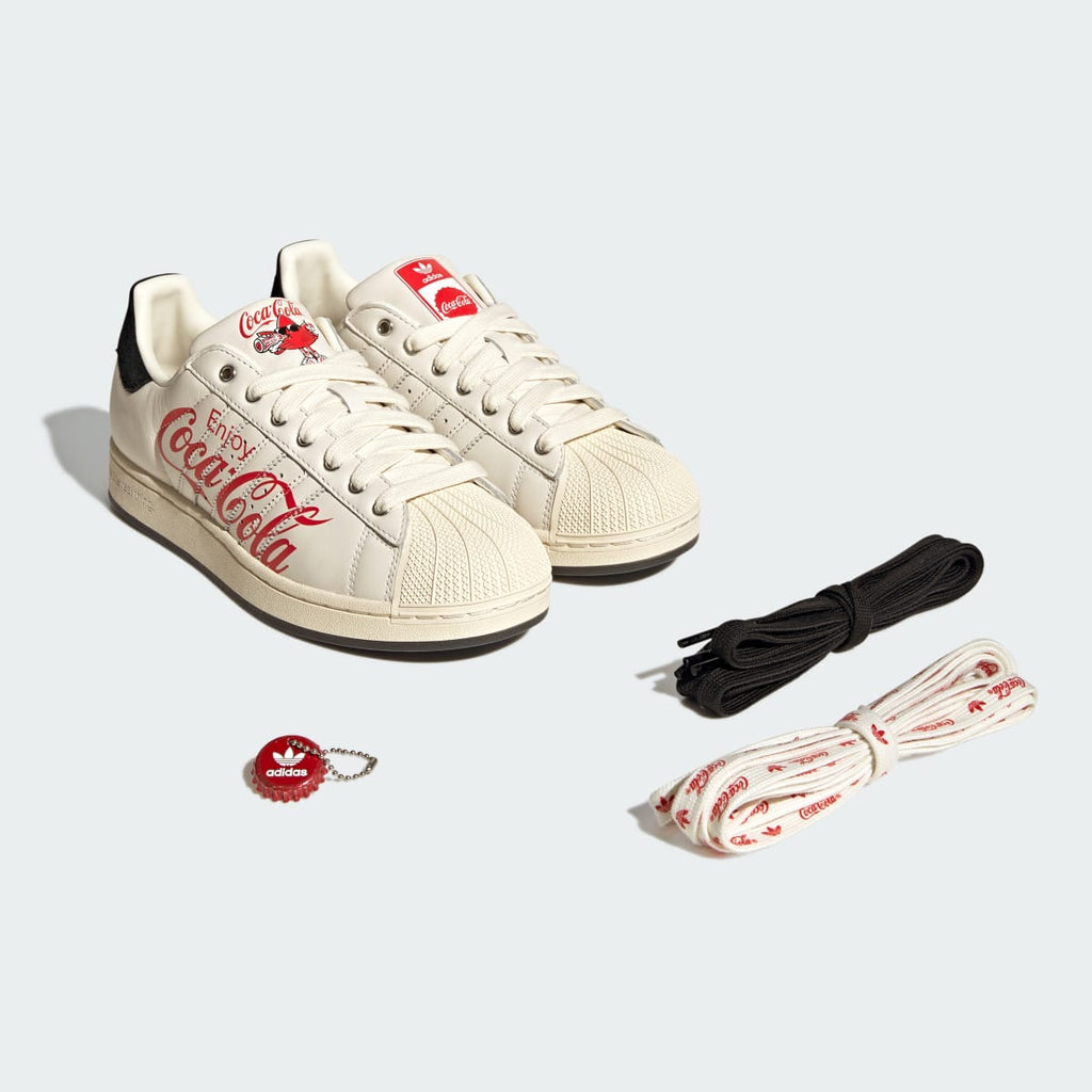 Adidas Women's ADIDAS X COCA-COLA SUPERSTAR II SHOES - Core White / Core Black / Cream White - Image 8