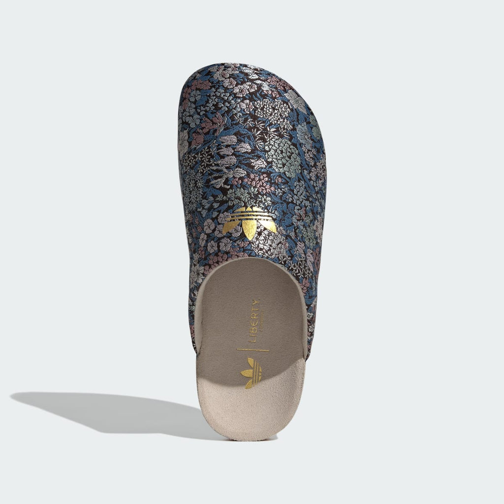 Adidas Women's ADIMULE X LIBERTY LONDON SLIDES - Wonder Beige / Gold Metallic / Gum - Image 2