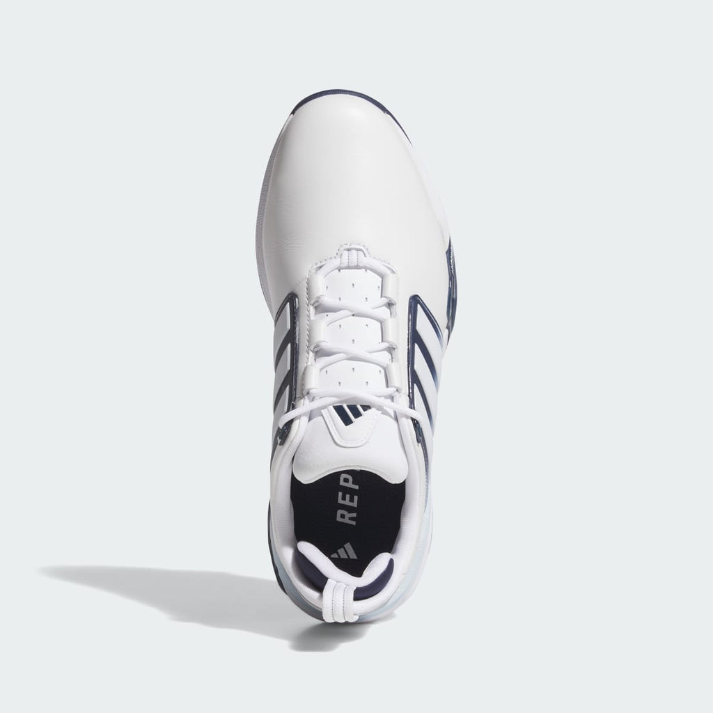 Adidas Men's ADIPOWER 26 GOLF SHOES - Cloud White / Collegiate Navy / Crystal Sky - Image 2