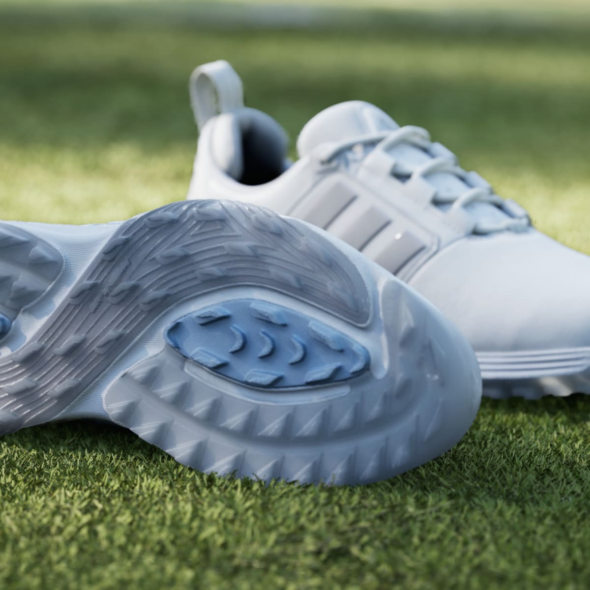 Adidas Women's ADIPOWER 26 SPIKELESS GOLF SHOES - Cloud White / Silver Metallic / Dash Grey - Image 9