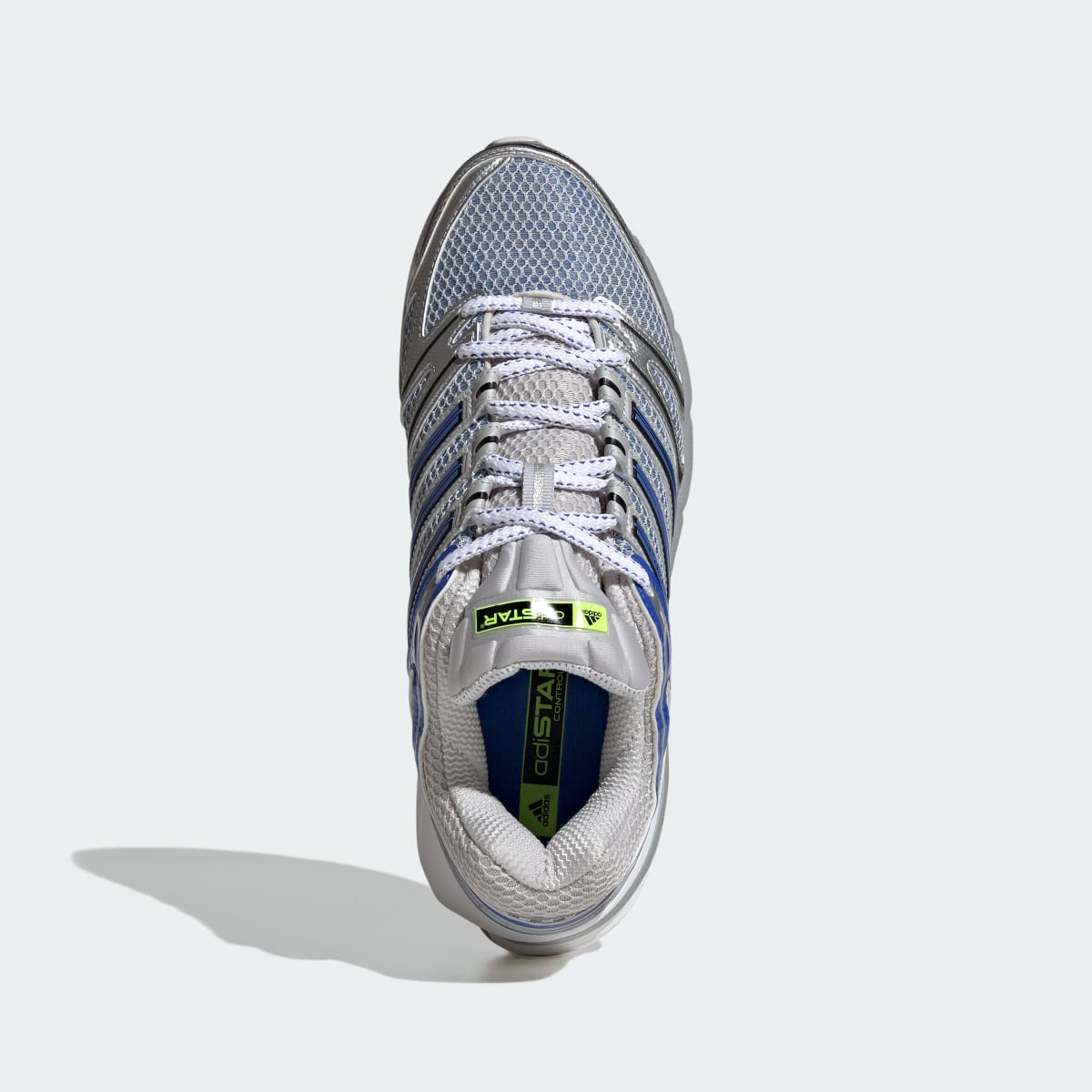 Adidas Men's ADISTAR CONTROL 5 SHOES - Silver Metallic / Hi-Res Blue / Lucid Lemon - Image 2