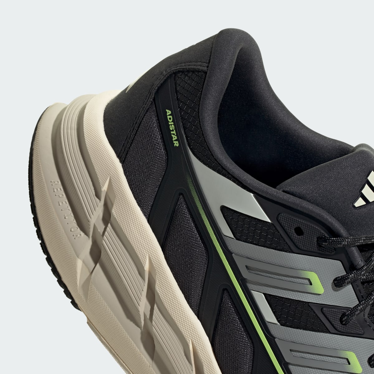 Adidas Men's ADISTAR SPW SHOES - Core Black / Trace Grey Metallic / Frozen Lemon - Image 8