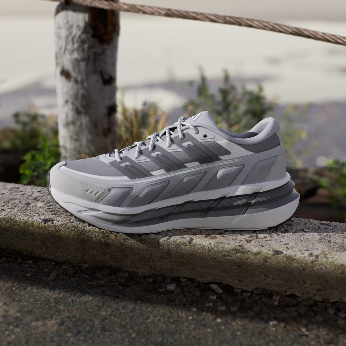 Adidas Men's ADISTAR SPW SHOES - Halo Silver / Grey Four / Grey Two - Image 7