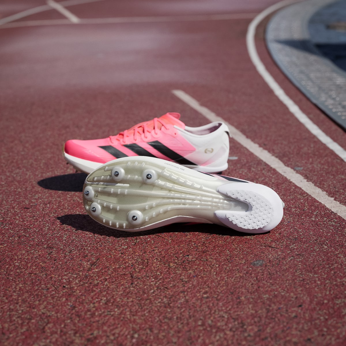 Adidas Women's ADIZERO AMBITION Shoes - Solar Turbo / Core Black / Gold Metallic - Image 4