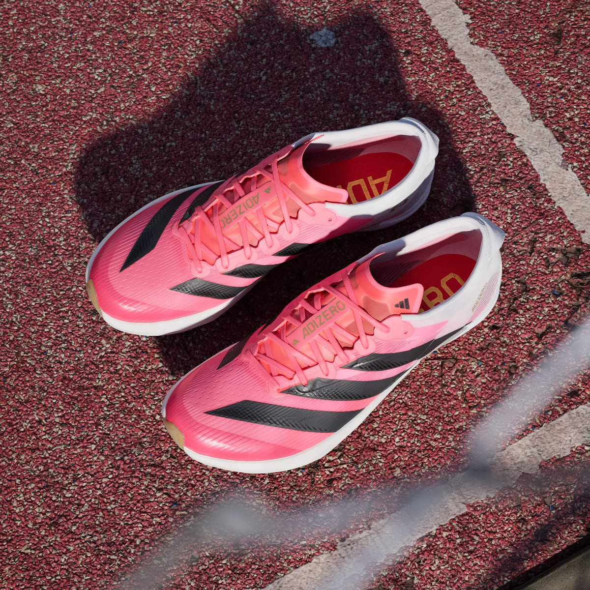 Adidas Men's ADIZERO AMBITION Shoes - Solar Turbo / Core Black / Gold Metallic - Image 5