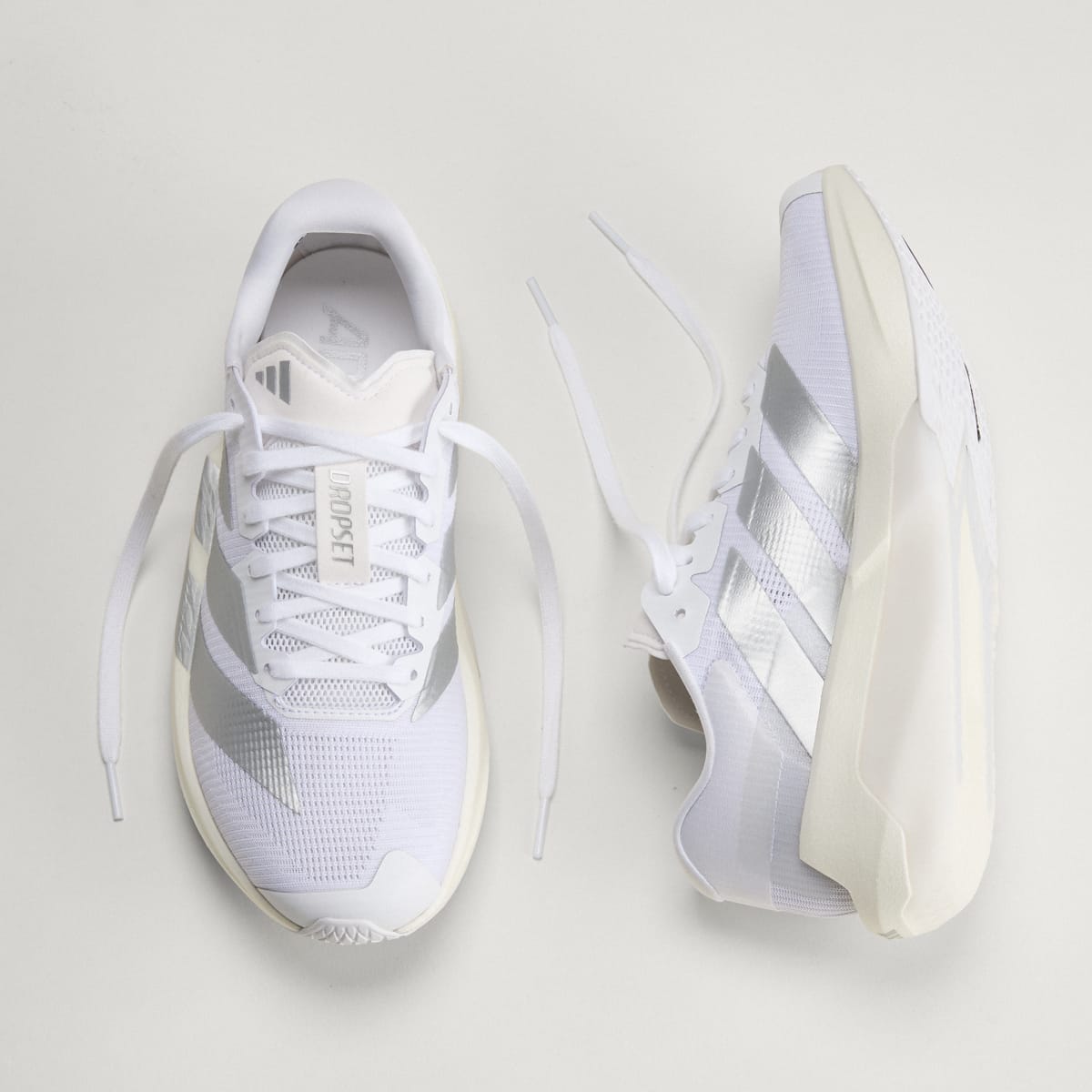 Adidas Women's ADIZERO Dropset Pro Training Shoes - Cloud White / Silver Metallic / Cloud White - Image 4
